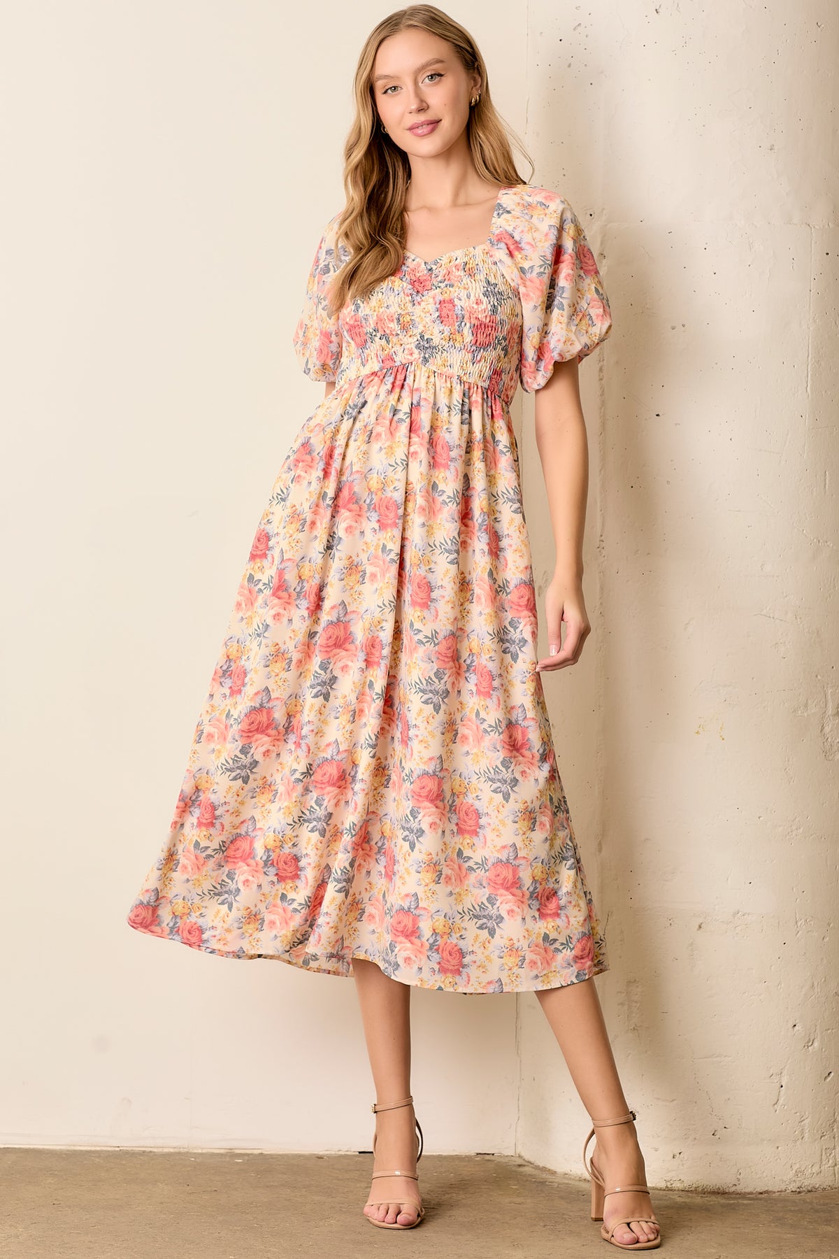 Coming Up Roses Dress - Ivory