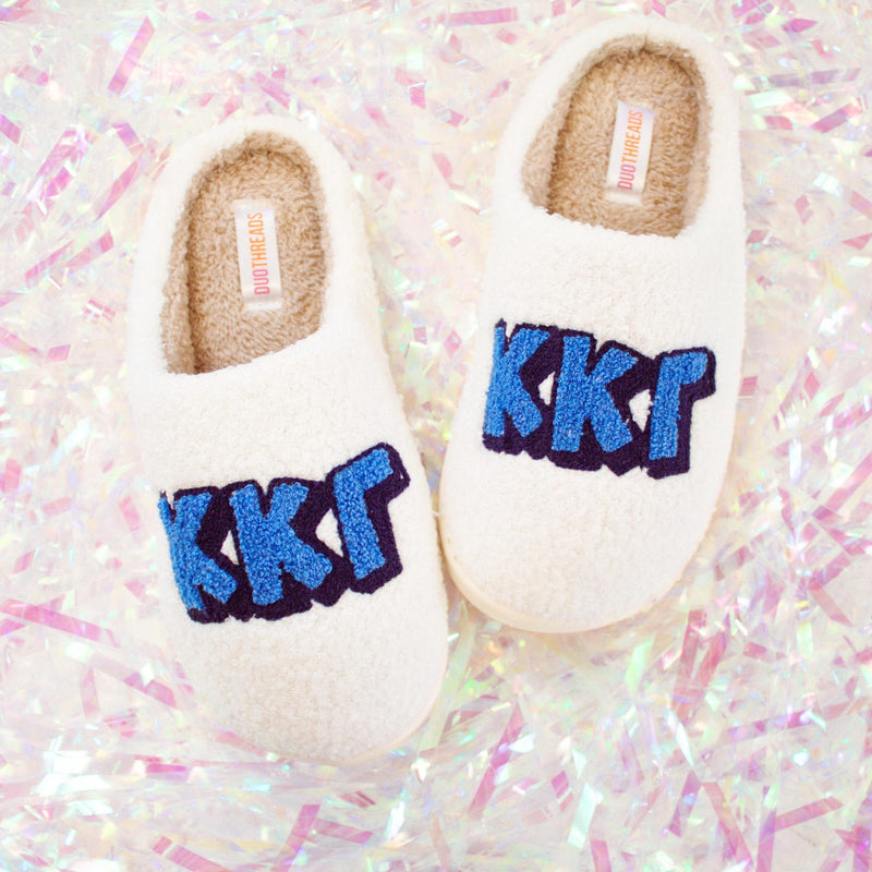 Chenille Sorority Slippers - KKG