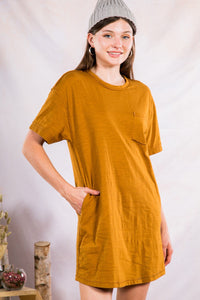 The Bradley T-Shirt Dress - Camel
