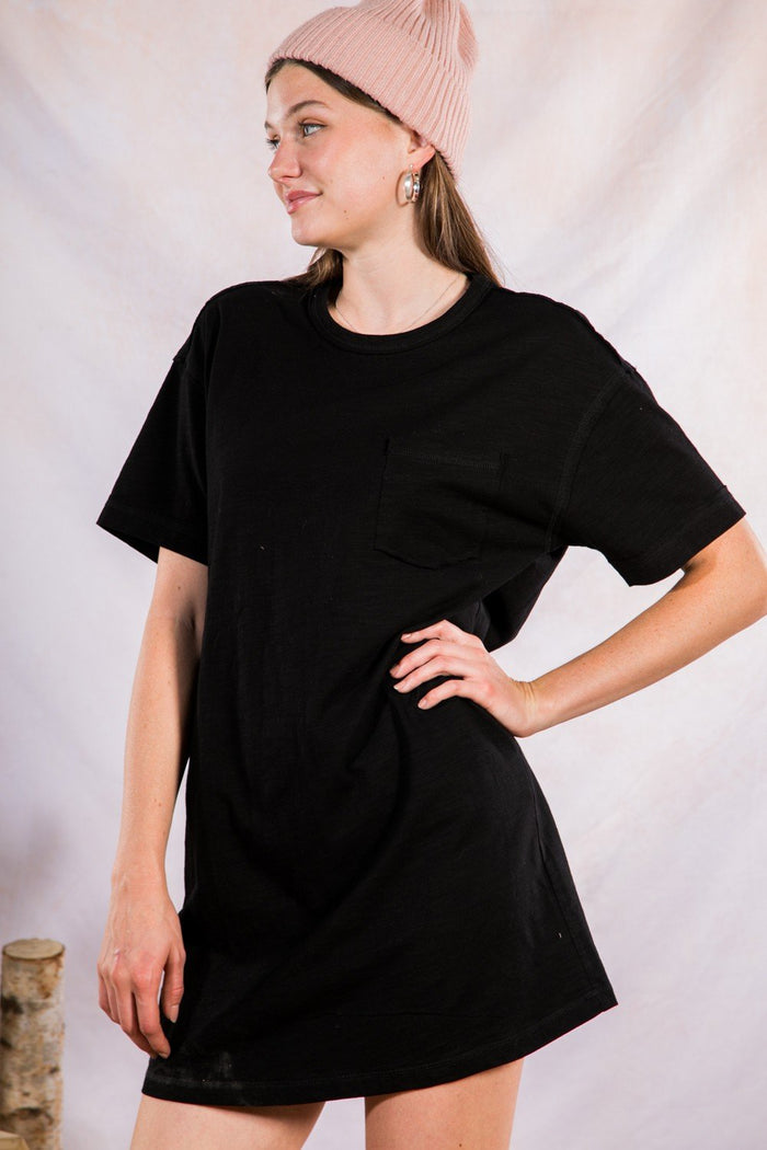 The Bradley T-Shirt Dress - Black