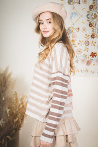 Out Of Line Sweater - Cream