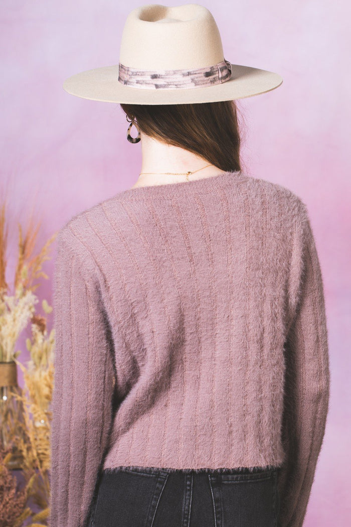 Along For the Ride Sweater - Mauve