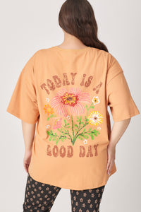 "Today Is A Good Day" Tee - Apricot