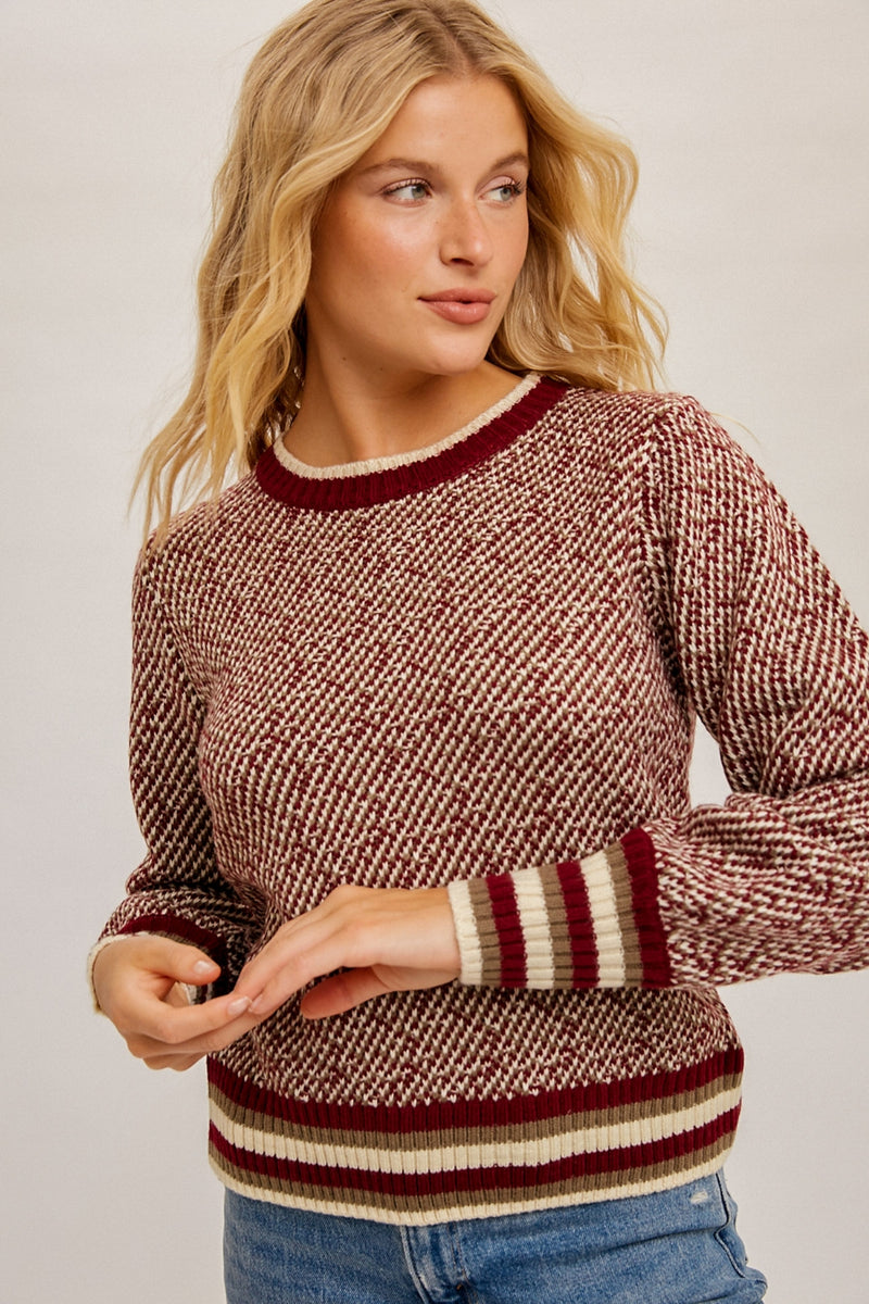 Junior Varsity Sweater - Burgundy