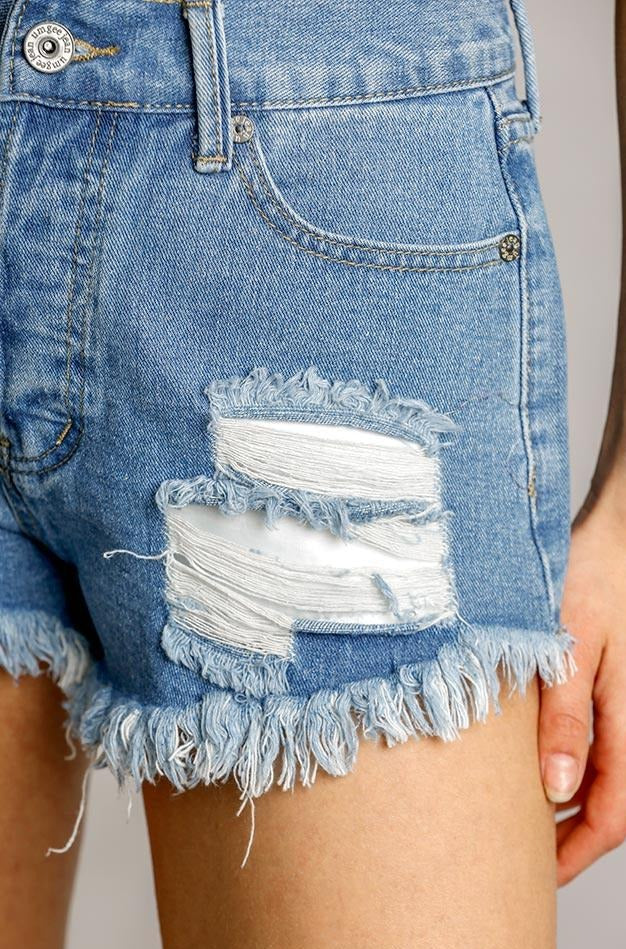 Today's The Day Denim Shorts - Light Wash