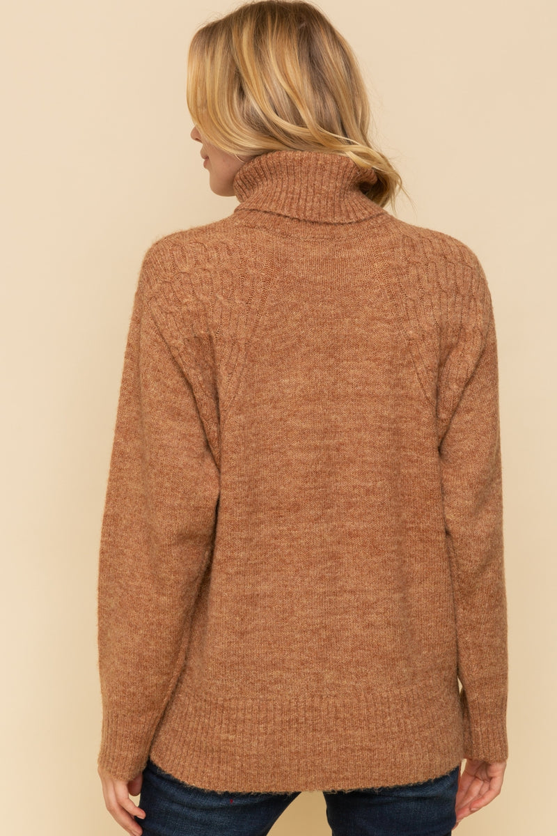Just Rolling Along Sweater - Raw Sienna