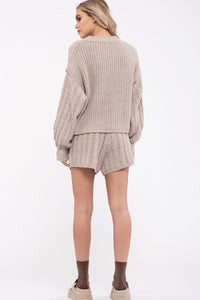 Snuggle By The Fire Shorts - Taupe