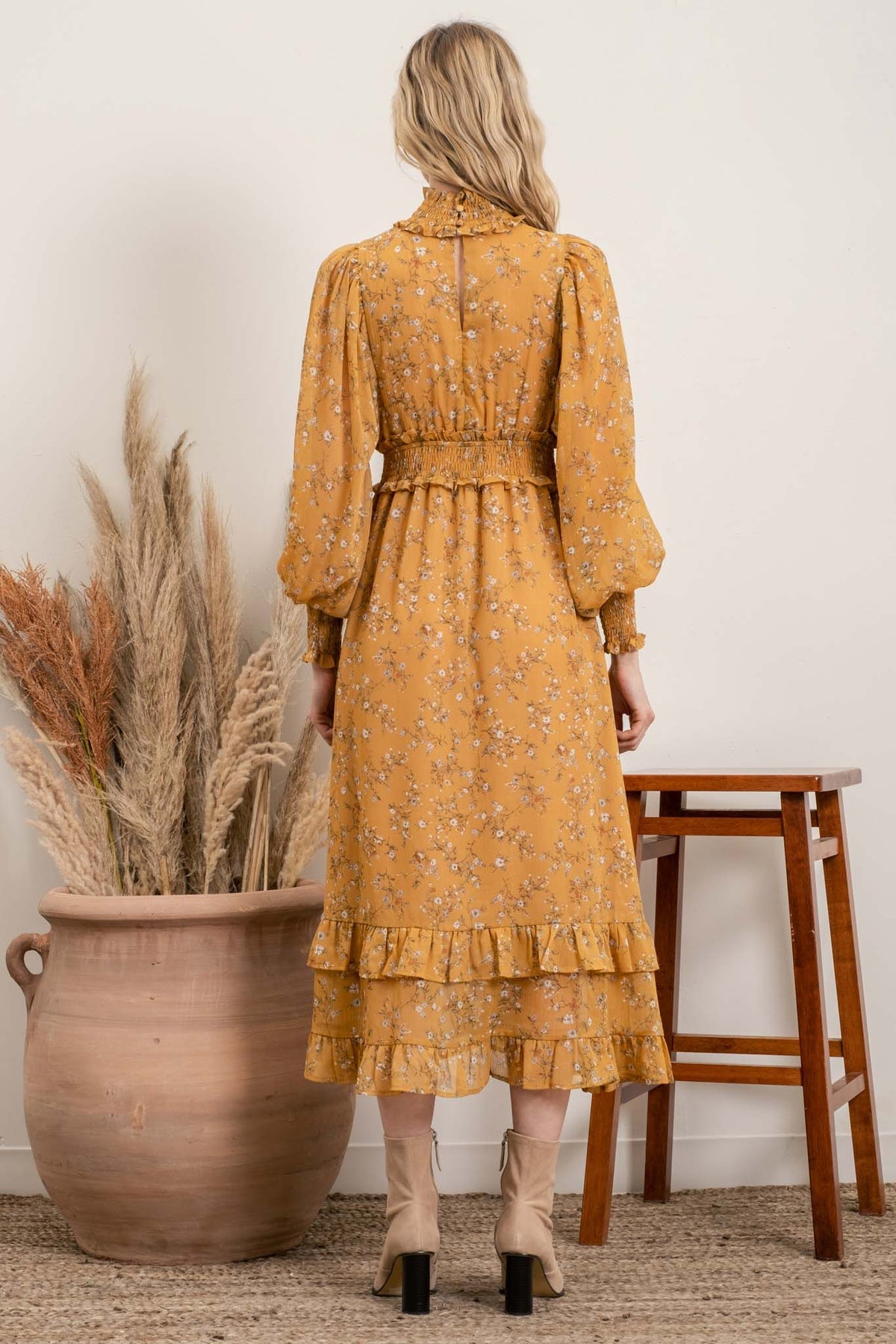 Many A New Day Dress - Dusty Yellow