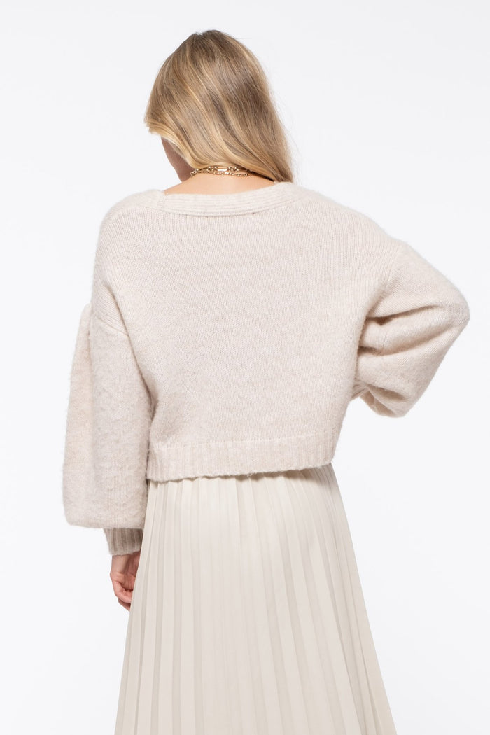 Icing On The Top Cardigan - Oatmeal