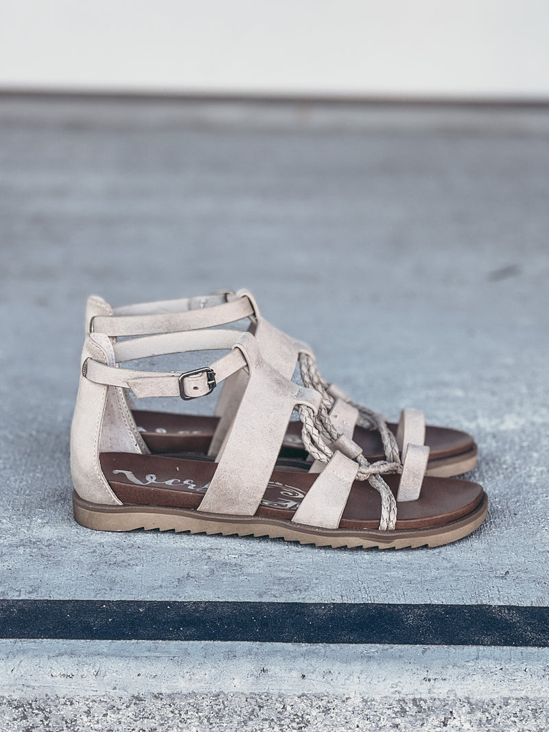 Cleopatra Cream Gladiator Sandals