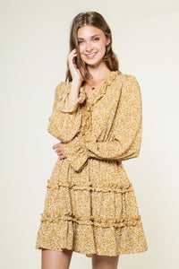 Be A Wildflower Dress - Mustard