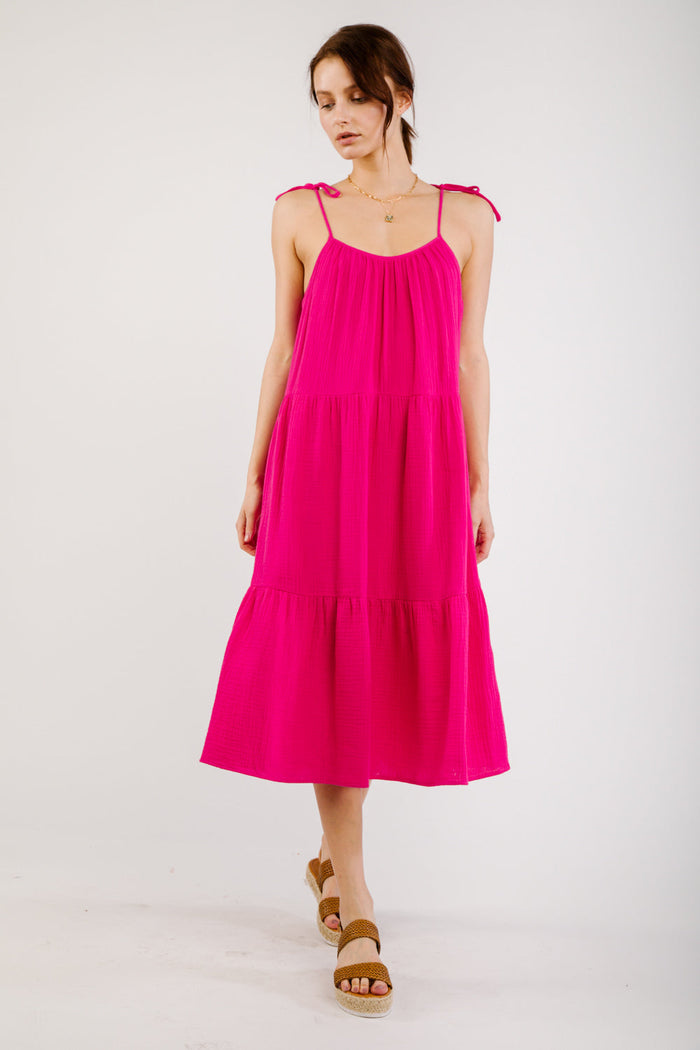 Time And Time Again Dress - Hot Pink