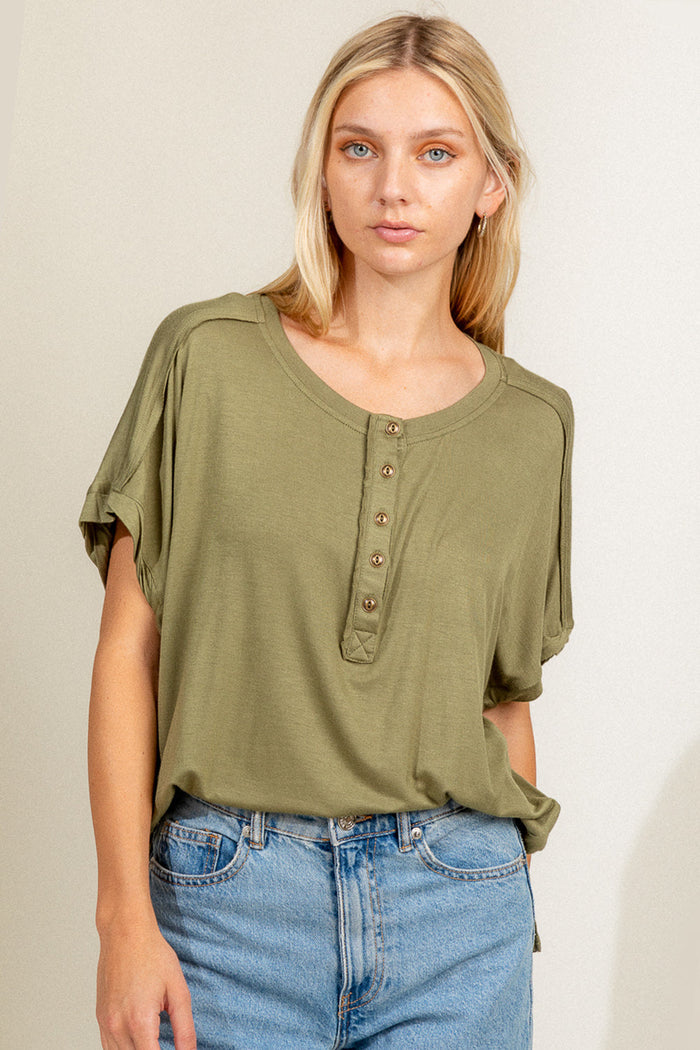 Take My Hand Top - Olive