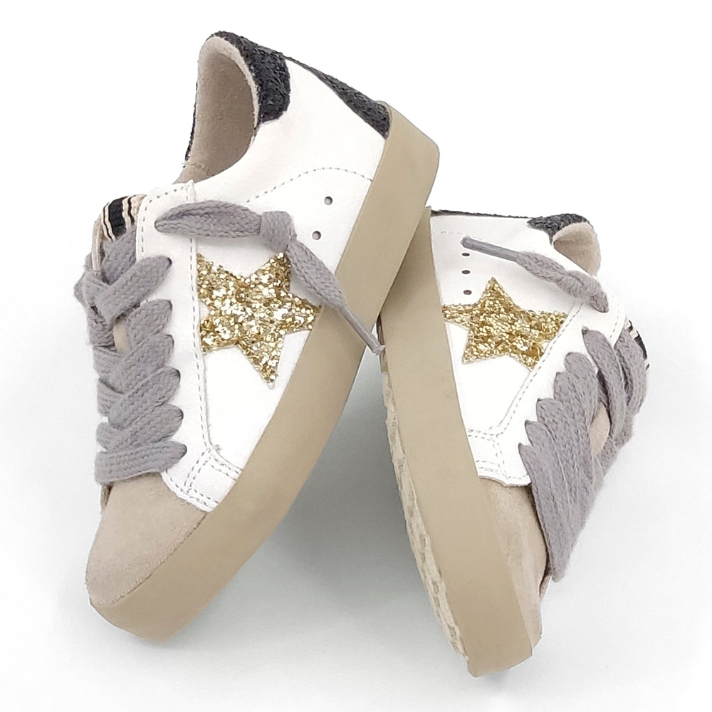 Toddlers White Goose Sneakers ((LOW STOCK - Size 9 & 12))