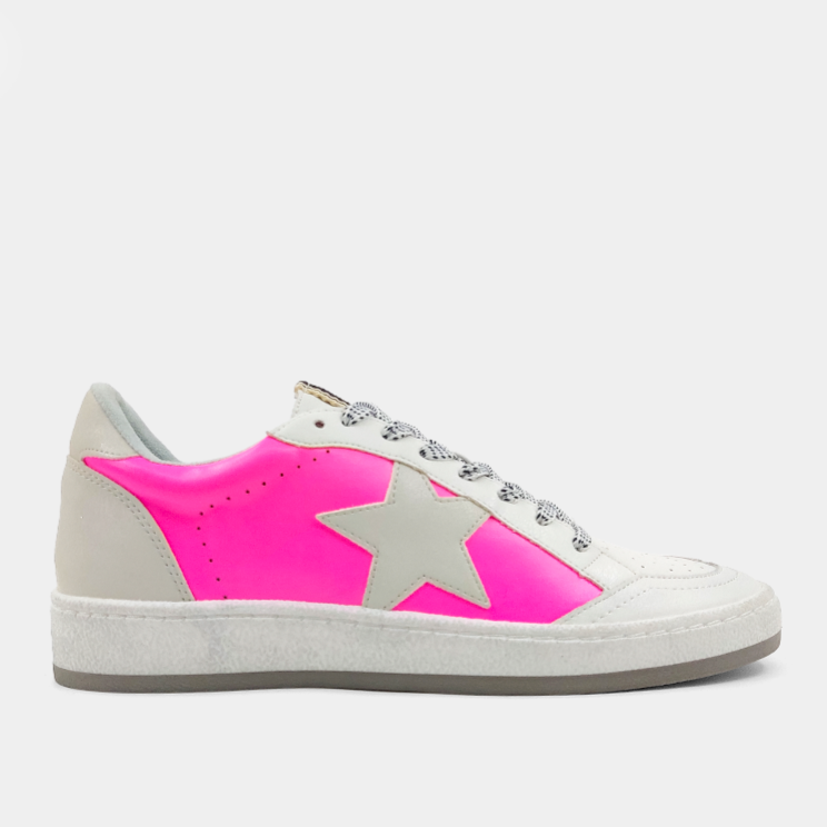 Paz Neon Pink Goose Sneakers