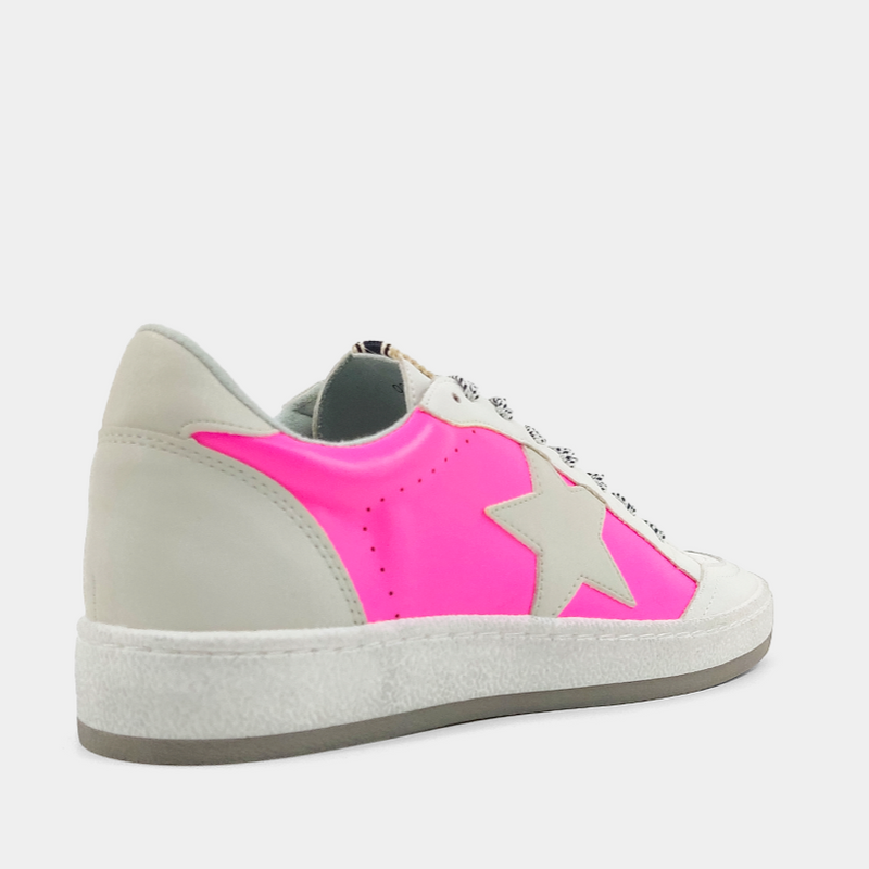 Paz Neon Pink Goose Sneakers