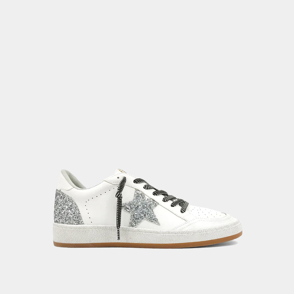 Paz Sparkle Goose Sneakers - White
