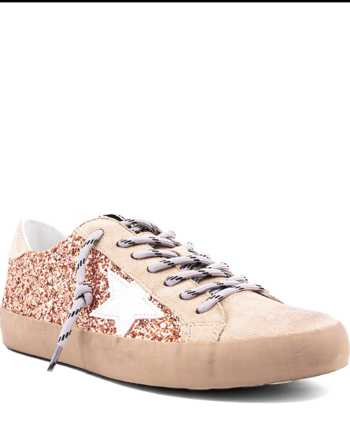 Rose Gold Goose Sneakers ((LOW STOCK - Size 6 1/2, 7 1/2, & 9))