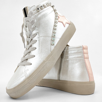 Silver Pearl Goose High Tops