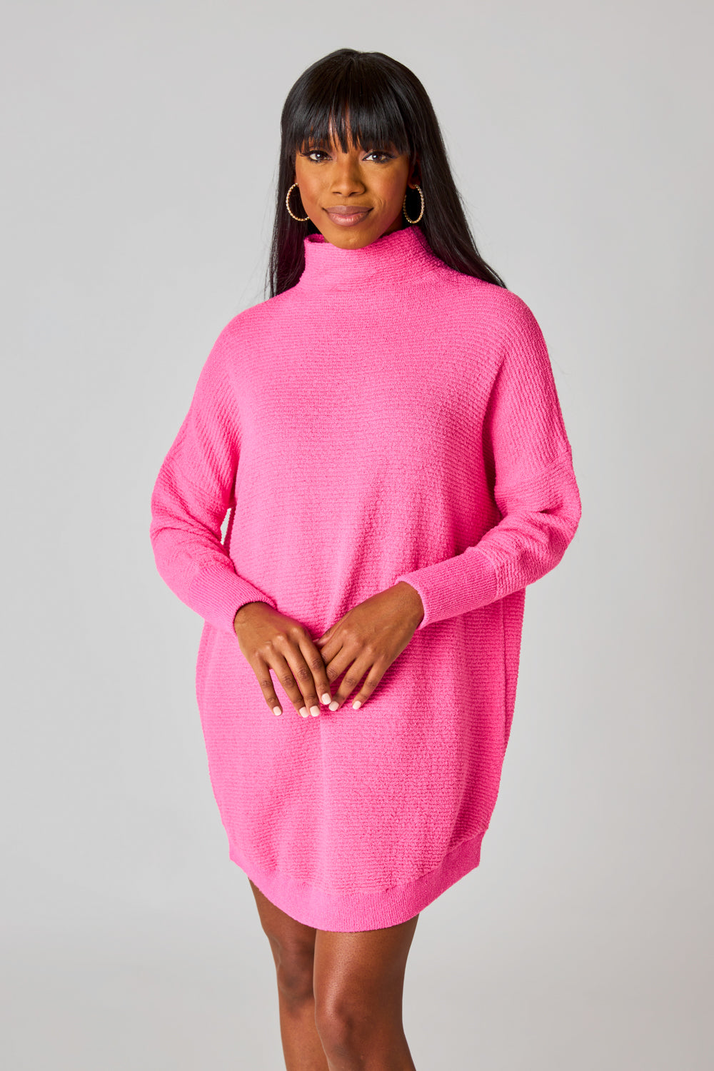 Lynn Cutout Turtleneck Mini Sweater Dress – VICI