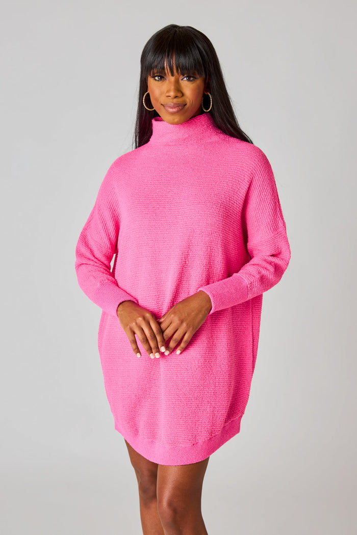 Wannabe Sweater Dress - Rose