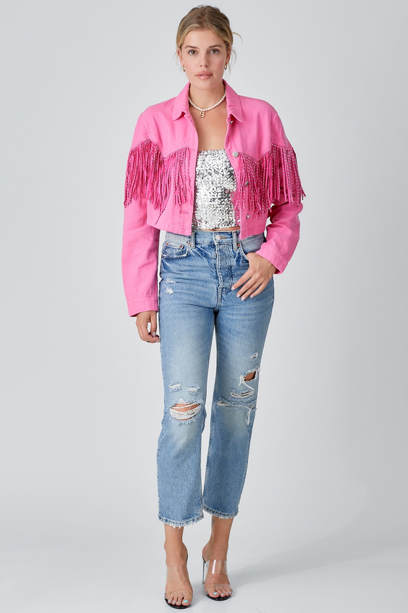 Goddis Kayden Fringe Jacket Autumn Fire Kayden - Free