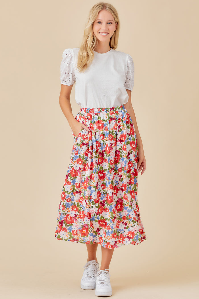 Cultivate Joy Skirt - Coral