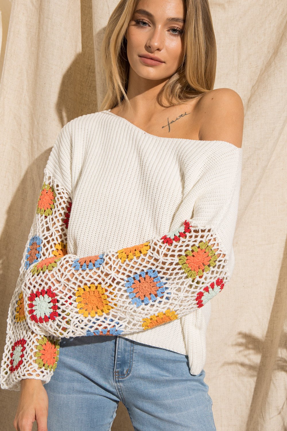 Painted Lady Sweater - Ivory