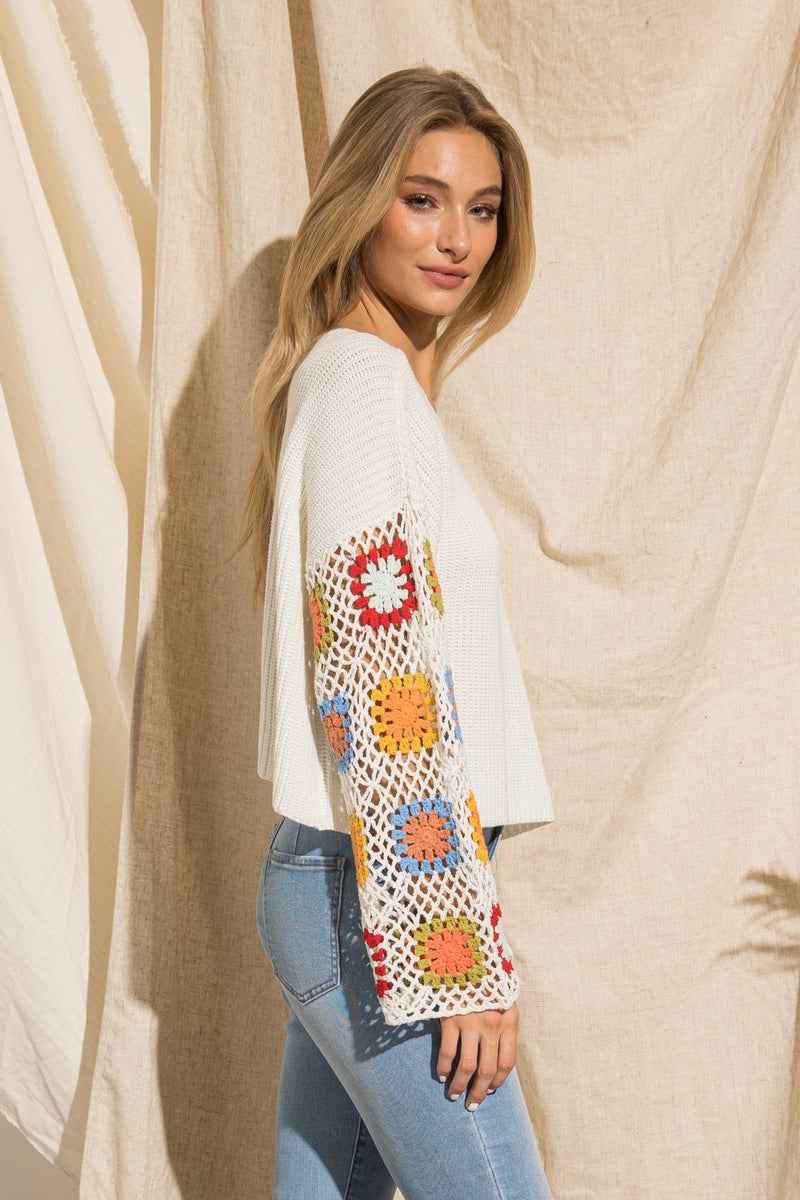 Painted Lady Sweater - Ivory