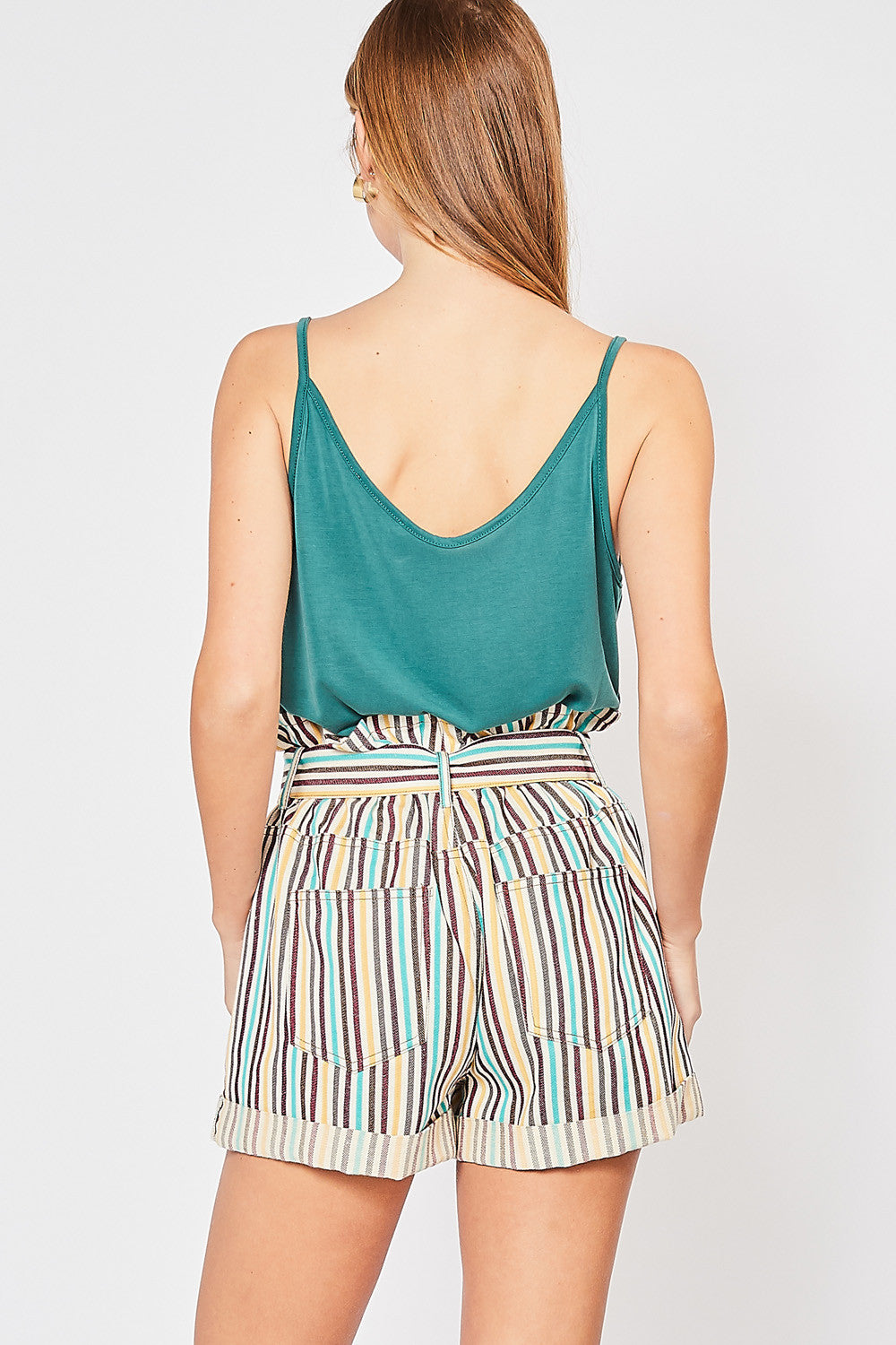Lauderdale Striped Shorts - Jade