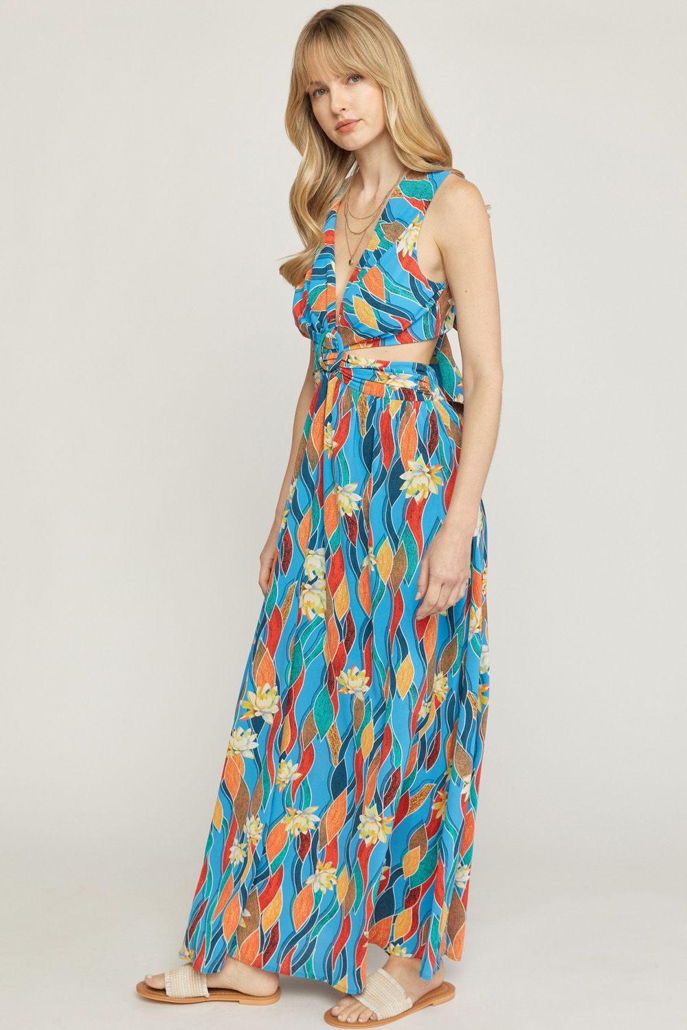 Ripple & Wave Dress - Blue