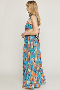 Ripple & Wave Dress - Blue