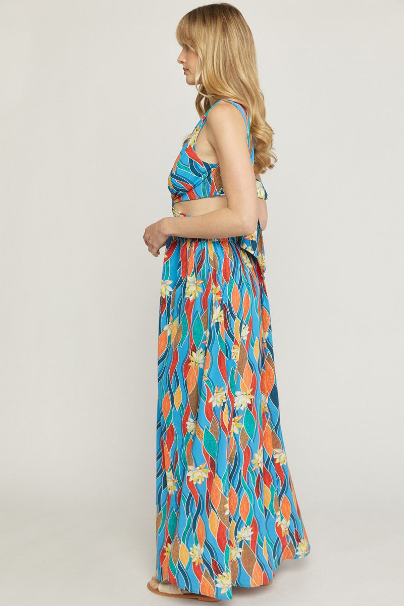 Ripple & Wave Dress - Blue