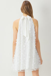 Petal Pusher Dress - White