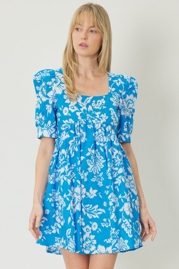 Breezy Blooms Dress - Blue