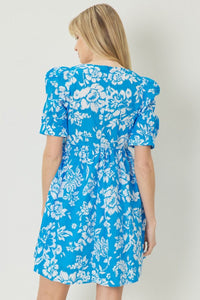 Breezy Blooms Dress - Blue