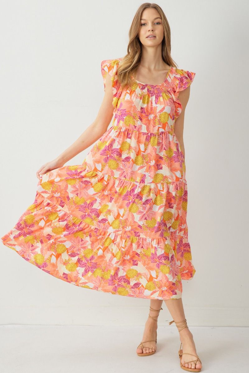Tropical Paradise Dress - Pink