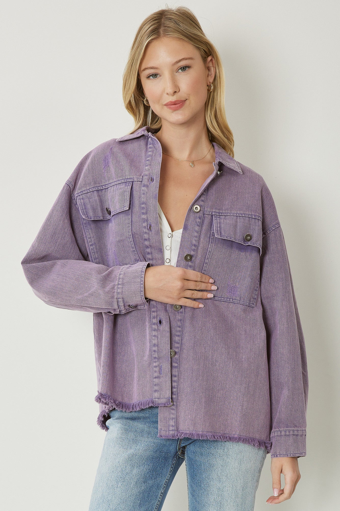 Esther Modern Cotton Jacket - Purple | Levi's® US