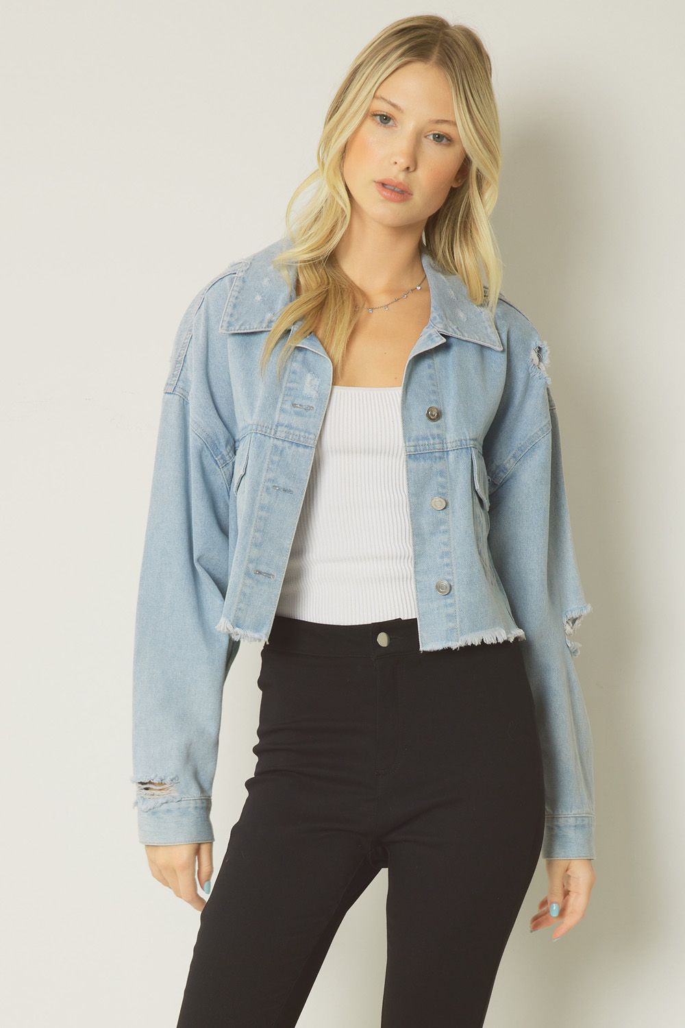 Sky's The Limit Jacket - Denim – Sage in Bloom