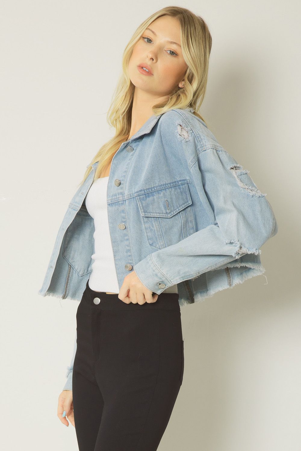 Sky's The Limit Jacket - Denim – Sage in Bloom