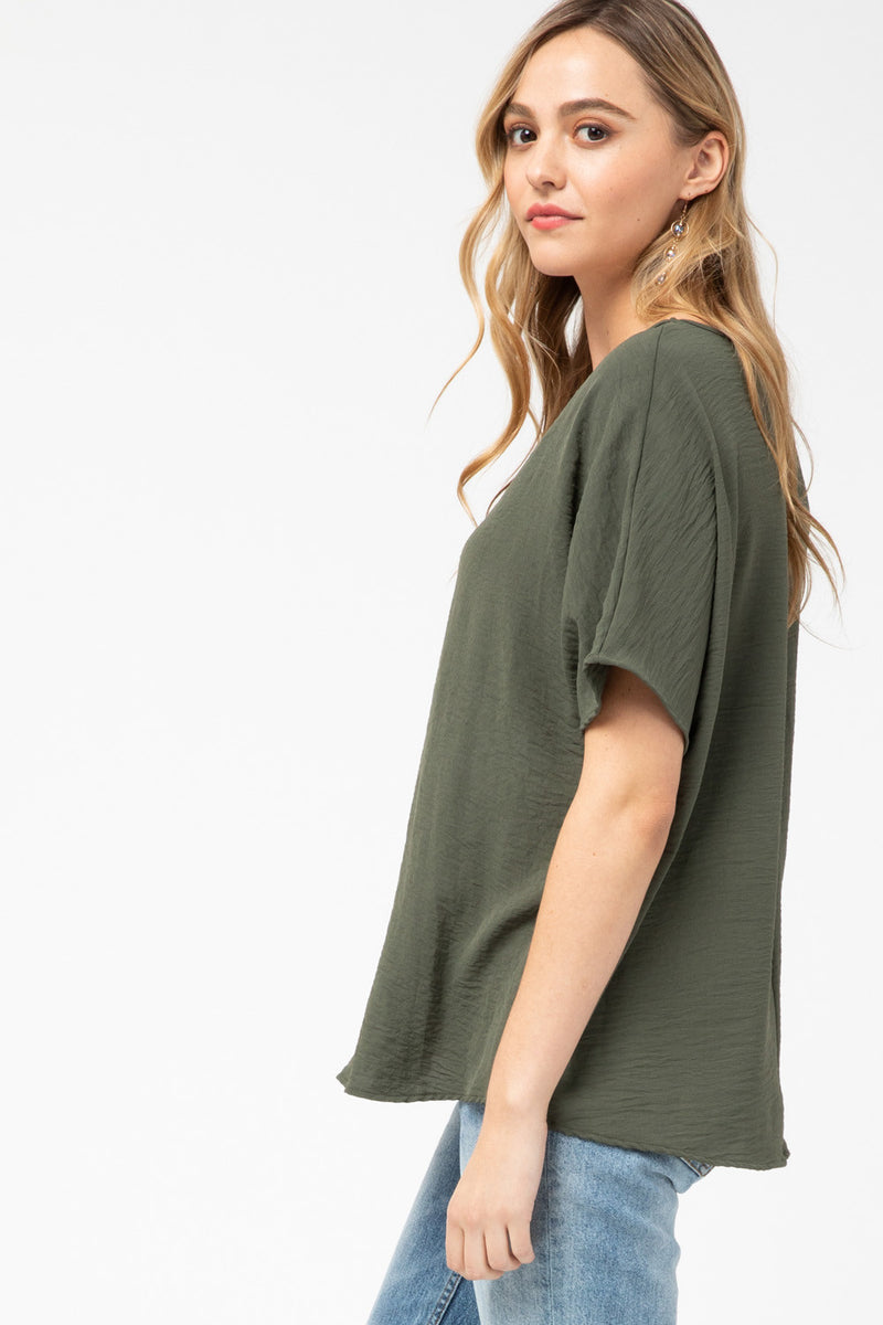 Less is More Top - Olive