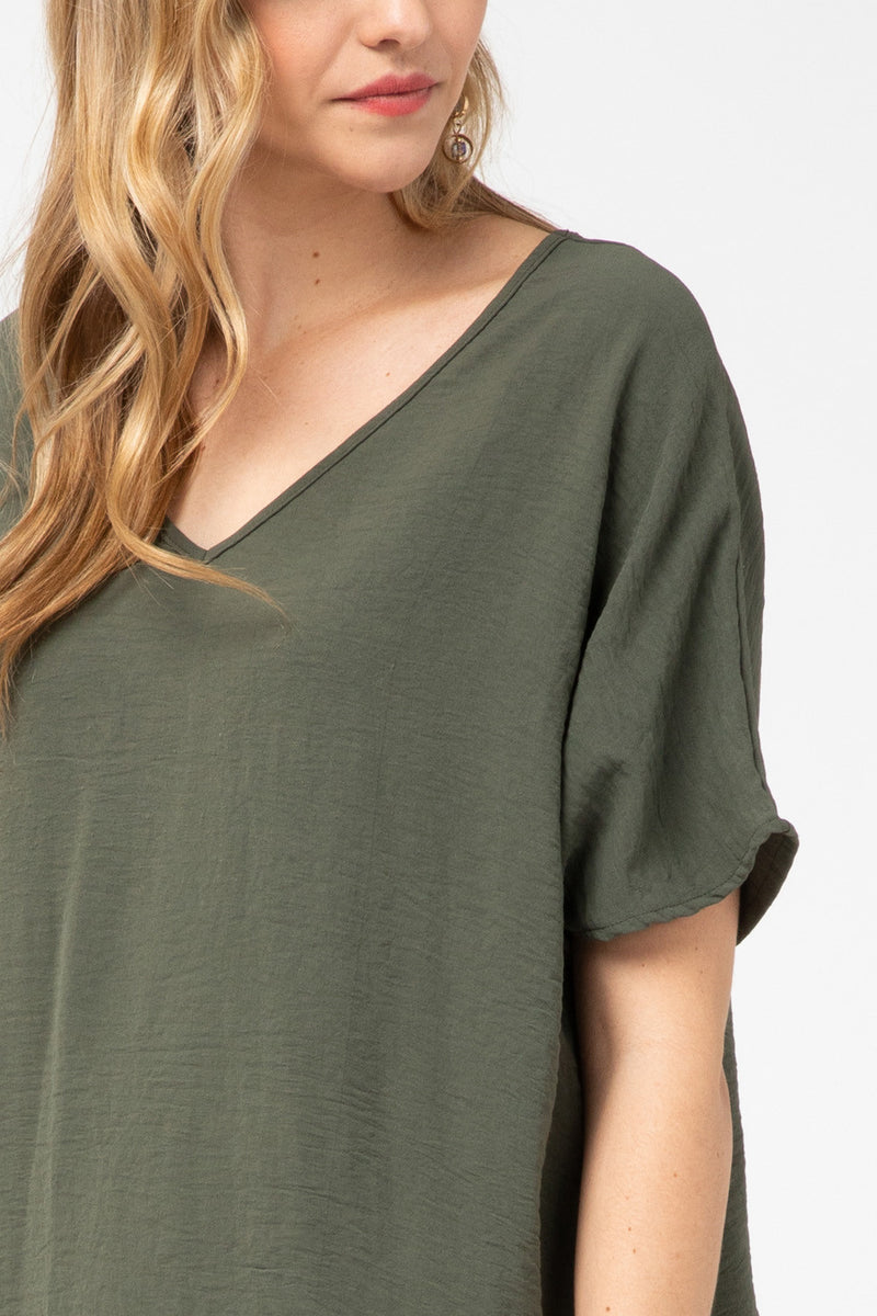 Less is More Top - Olive