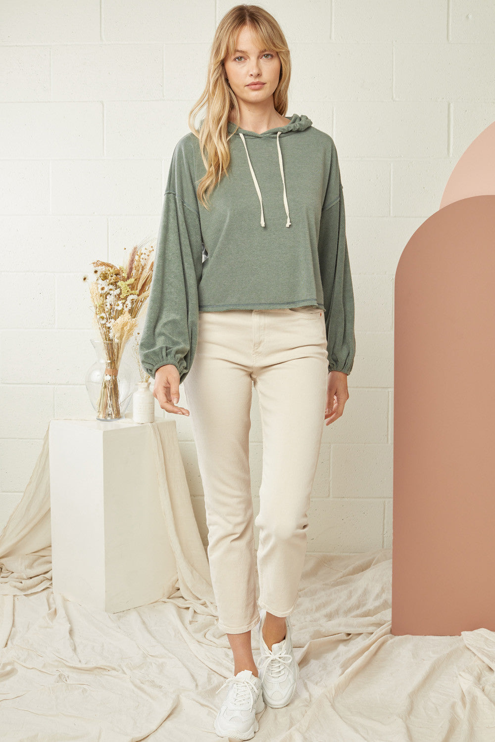 Comfort Thoughts Top - Olive