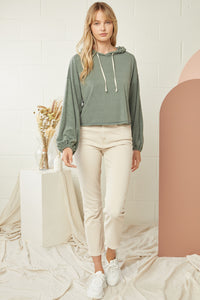 Comfort Thoughts Top - Olive