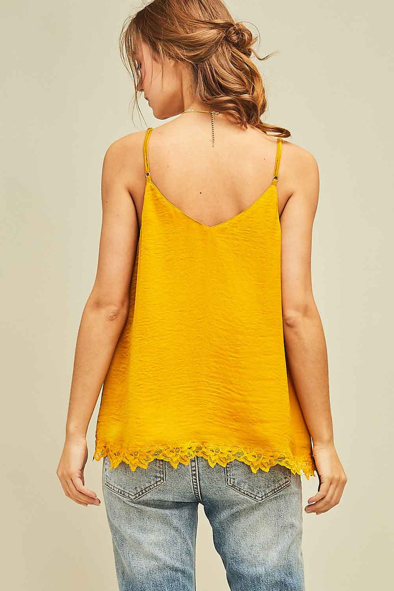 Icing On The Cake Cami - Mustard