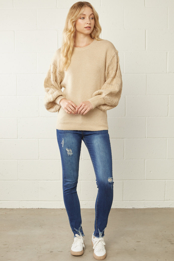 Pull Me Closer Sweater - Natural