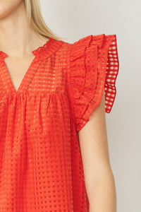 Think Outside The Box Top - Red