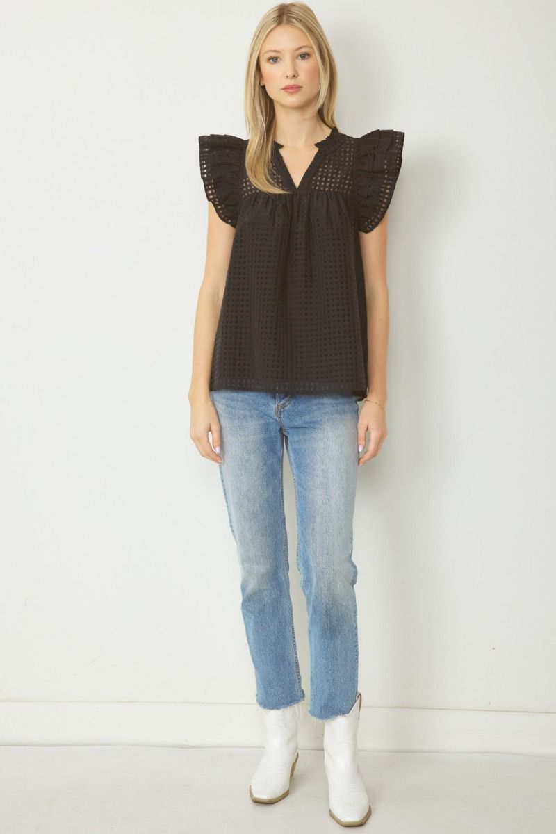 Think Outside The Box Top - Black