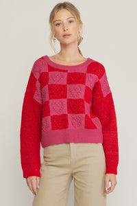 Heart's Content Sweater - Red