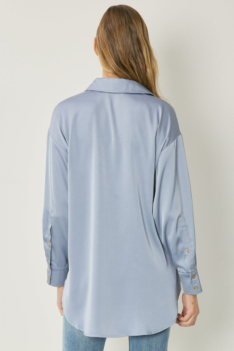Plain As Day Top - Chambray